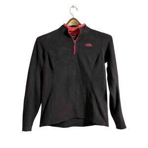 The North Face Fleece‎ 1/4 Zip Pullover Womens Medium Black Lightweight Jacket
